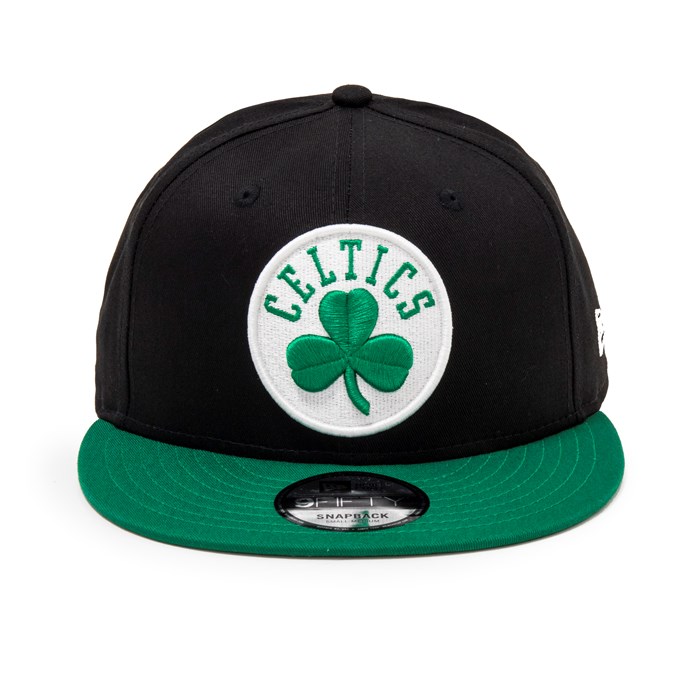 Boston Celtics Logo 9FIFTY Lippis Mustat - New Era Lippikset Finland FI-192435